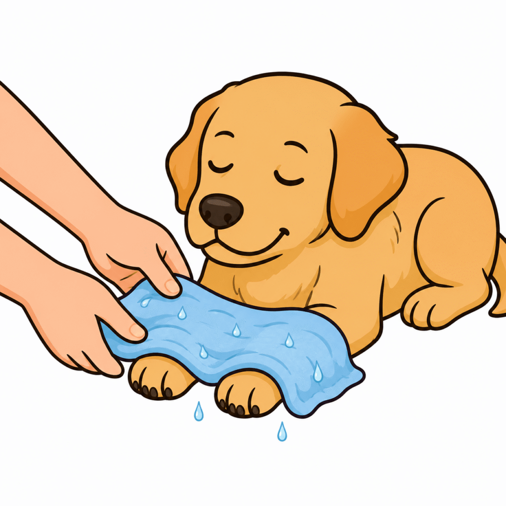 köpeklerde sıcak çarpması ilk yardım ıslak havlu